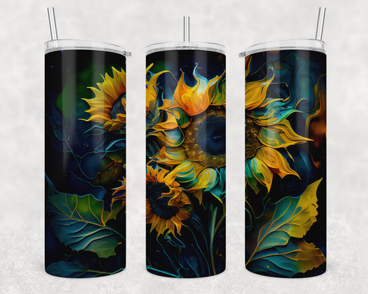 Stained Glass Sunflowers